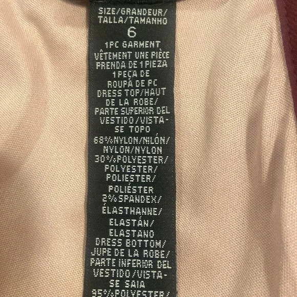 Morgan & Co maroon burgundy formal prom dress size 6 - Picture 11 of 12